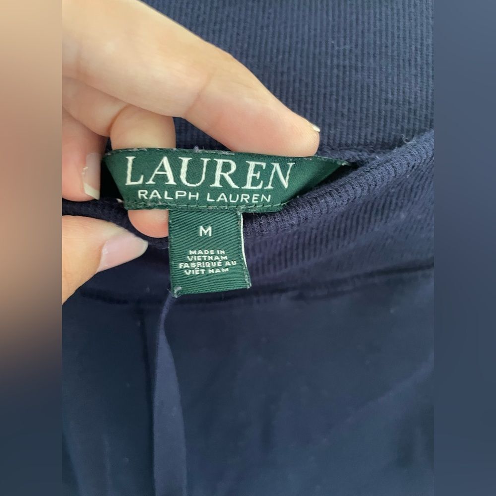 Polo Ralph Lauren Sweatpants Joggers Navy with gold detailing on string size M - Picture 6 of 10